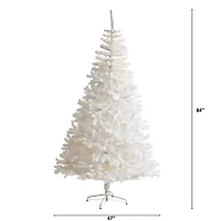 Nearly Natural 7 Foot White Pine With 1000 Bendable Branches Christmas Tree