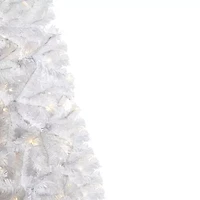 Nearly Natural 6 Foot White Pine With 680 Bendable Branches And 250 Clear Led Lights Pre-Lit Christmas Tree