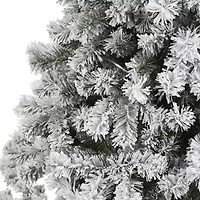 Nearly Natural 7 Foot West Virginia Flocked Fir Christmas Tree