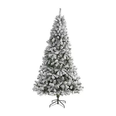 Nearly Natural 8 Foot West Virginia Flocked Fir Christmas Tree