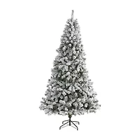 Nearly Natural 8 Foot West Virginia Flocked Fir Christmas Tree