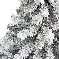 Nearly Natural 4 Foot Rock Springs Flocked Spruce Christmas Tree