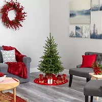 Nearly Natural 4 Foot North Carolina Spruce With 207 Bendable Branches And 100 Clear Lights Pre-Lit Christmas Tree