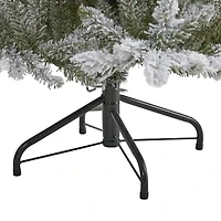Nearly Natural Foot West Virginia Flocked Spruce With Bendable Branches And Clear Lights Pre-Lit Christmas Tree