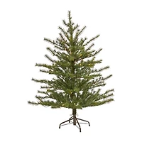Nearly Natural 4 Foot Mountain Pine With 374 Bendable Branches And 100 Clear Lights Pre-Lit Christmas Tree