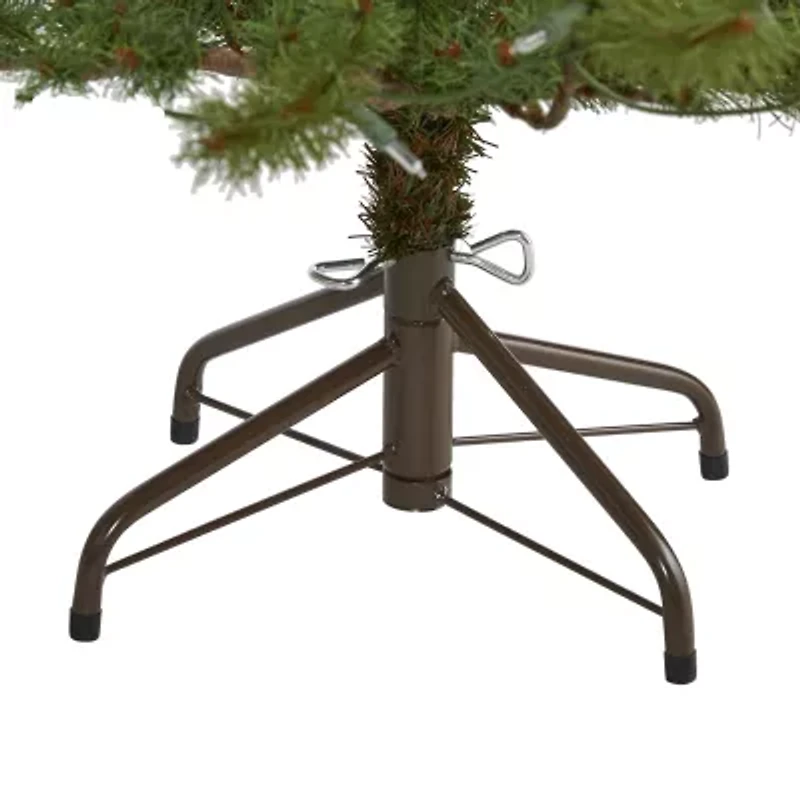 Nearly Natural 4 Foot Mountain Pine With 374 Bendable Branches And 100 Clear Lights Pre-Lit Christmas Tree