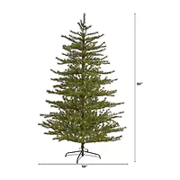 Nearly Natural 7 Foot Mountain Pine With 1762 Bendable Branches And 450 Clear Lights Pre-Lit Christmas Tree