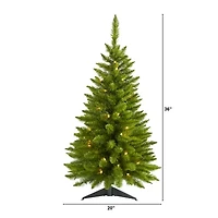 Nearly Natural 3 Foot Pine In Metal Planter With 143 Bendable Branches And 50 Warm White Lights Pre-Lit Christmas Tree