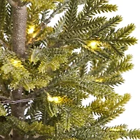 Nearly Natural 26" Natural Look Pine In Rustic Metal Planter Pre-Lit Christmas Tree