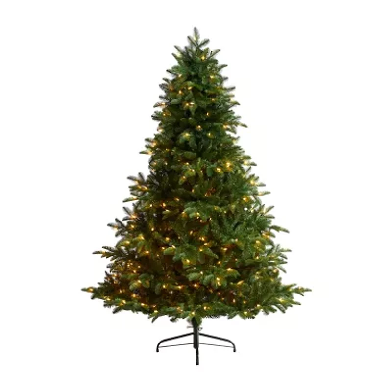 Nearly Natural 6 Foot South Carolina Spruce With 1908 Bendable Branches And 400 White Warm Lights Pre-Lit Christmas Tree