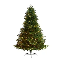 Nearly Natural 6 Foot South Carolina Spruce With 1908 Bendable Branches And 400 White Warm Lights Pre-Lit Christmas Tree