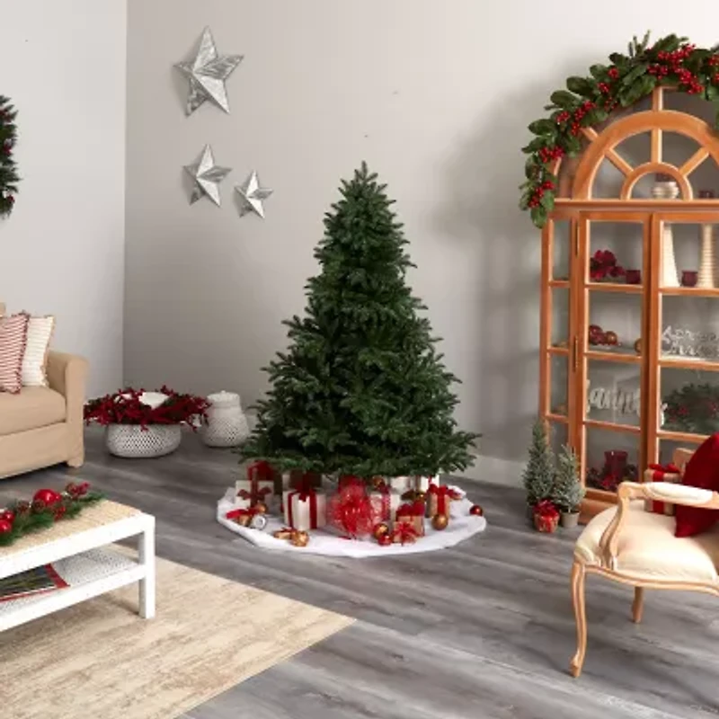 Nearly Natural 6 Foot South Carolina Spruce With 1908 Bendable Branches And 400 White Warm Lights Pre-Lit Christmas Tree