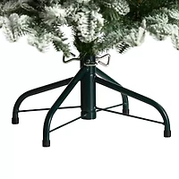 Nearly Natural 4 Foot North Carolina Flocked Fir With 779 Bendable Branches And 250 Warm White Lights Pre-Lit Christmas Tree