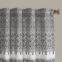 INK+IVY Mila 50"W X 84"L Cotton Printed With Chenille Detail And Lining Rod Pocket Light-Filtering Single Curtain Panel