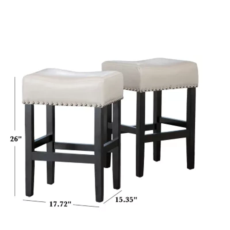 Laramie 2-pc. Counter Height Upholstered Bar Stool