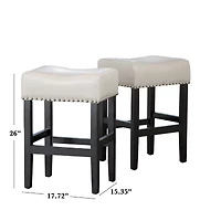 Laramie 2-pc. Counter Height Upholstered Bar Stool