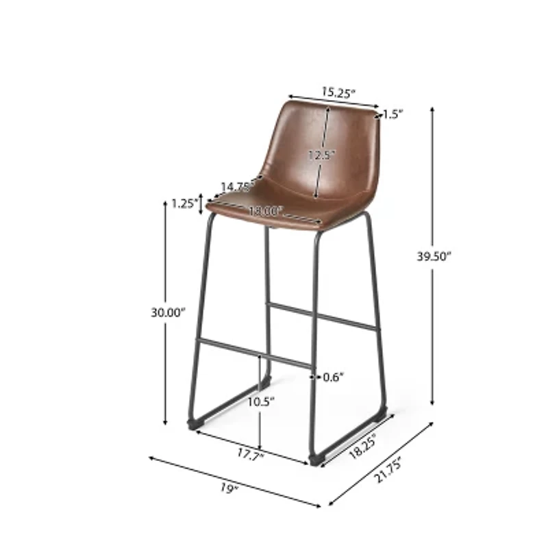Cedric 2-pc. Upholstered Bar Stool