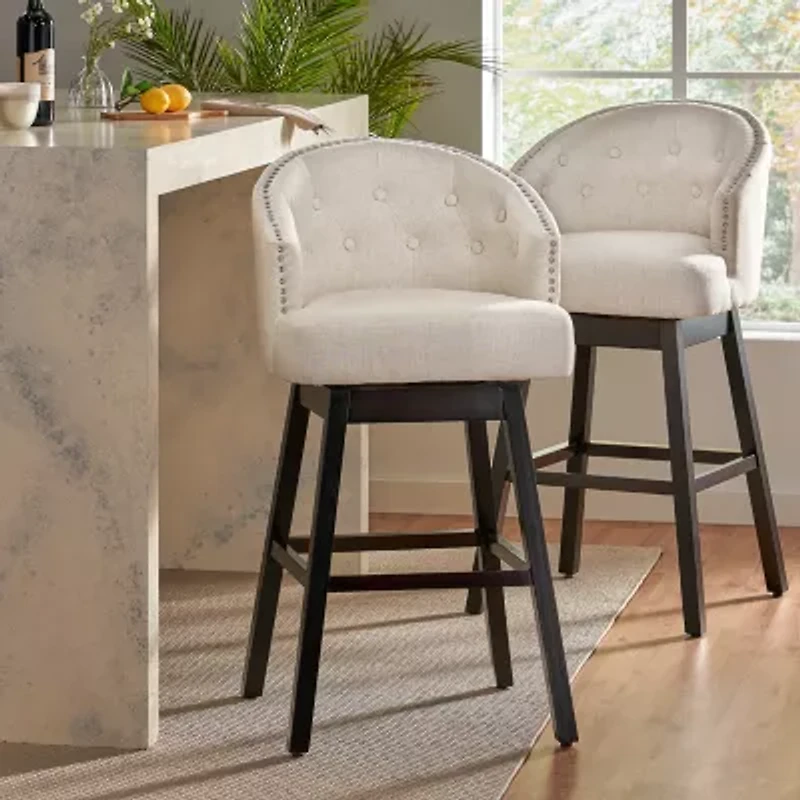 Ogden 2-pc. Upholstered Swivel Bar Stool