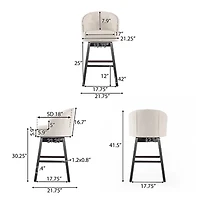 Ogden 2-pc. Upholstered Swivel Bar Stool