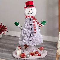 Nearly Natural 4 Foot Snowman Christmas With 234 Bendable Branches Christmas Tree