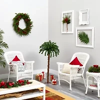 Nearly Natural Foot Palm With 150 Warm White Led Lights Pre-Lit Tropical Christmas Tree