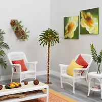 Nearly Natural 5 Foot Christmas Palm With 150 Warm White Led Lights Pre-Lit Tropical Christmas Tree