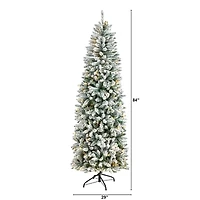 Nearly Natural 7ft. Slim  Montreal Fir Christmas With 300 Warm White Led Lights And 995 Bendable Branches 7 Foot Pre-Lit Fir Christmas Tree