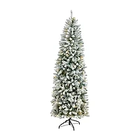 Nearly Natural 7ft. Slim  Montreal Fir Christmas With 300 Warm White Led Lights And 995 Bendable Branches 7 Foot Pre-Lit Fir Christmas Tree