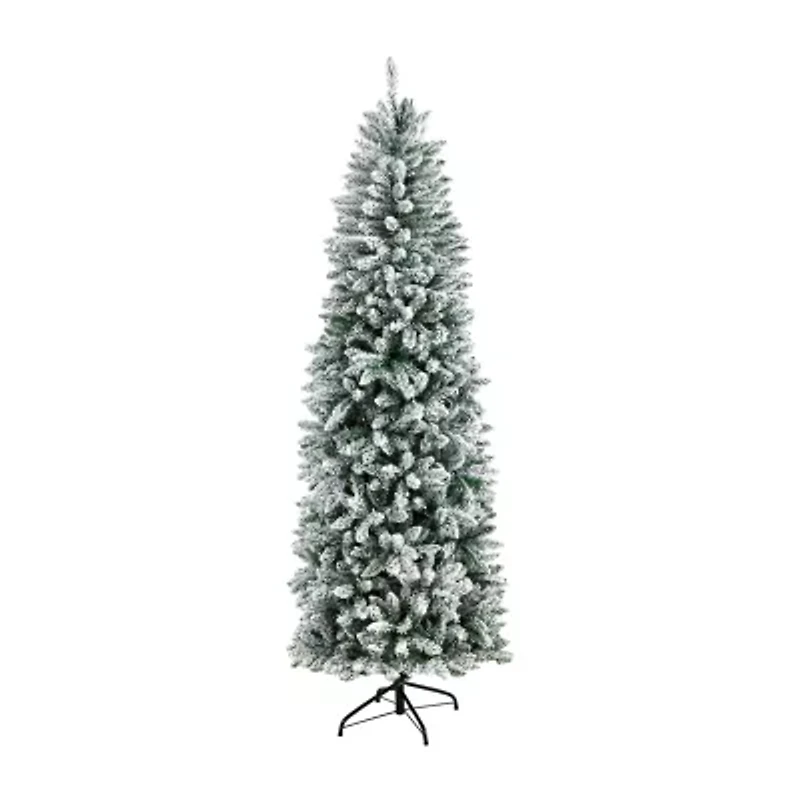 Nearly Natural 7ft. Slim  Montreal Fir Christmas With 300 Warm White Led Lights And 995 Bendable Branches 7 Foot Pre-Lit Fir Christmas Tree