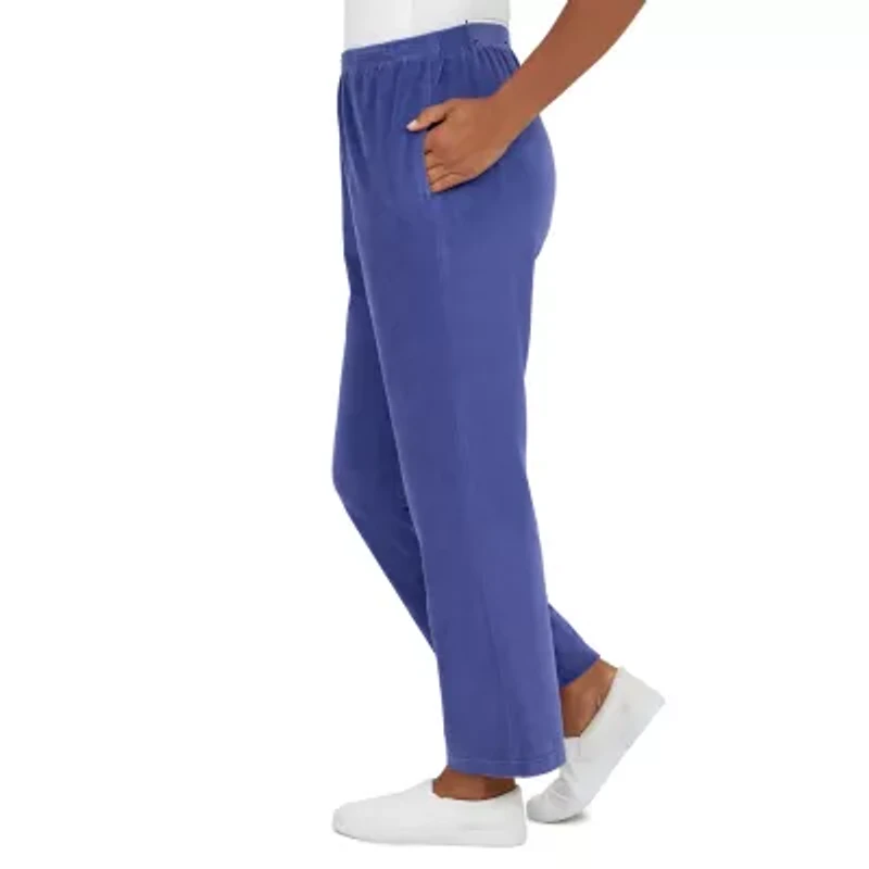 Alfred Dunner The Big Easy Womens Straight Mid Rise Pull-On Pant