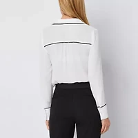 Liz Claiborne Womens Long Sleeve Vent Regular Fit Button-Down Shirt