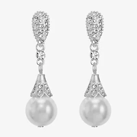 Monet Jewelry Timeless Womens Glass Hypoallergenic Drop Earrings