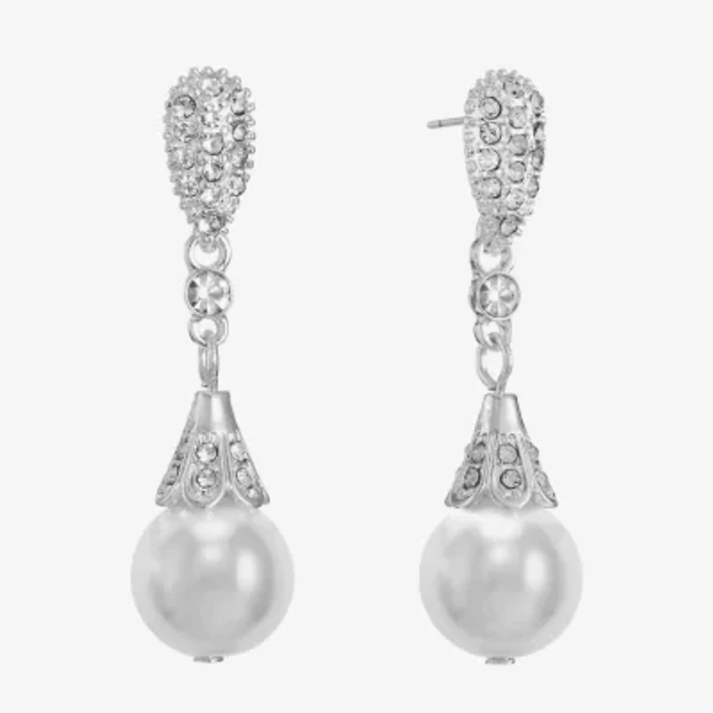 Monet Jewelry Timeless Womens Glass Hypoallergenic Drop Earrings