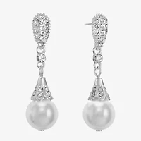 Monet Jewelry Timeless Womens Glass Hypoallergenic Drop Earrings
