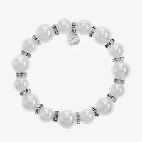 Monet Jewelry Timeless Womens Simulated Pearl Stretch Bracelet