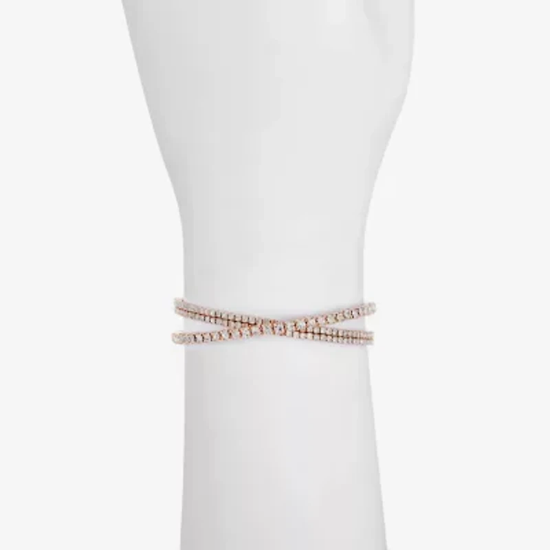 Monet Jewelry Timeless Rose Gold Womens Cuff Bracelet