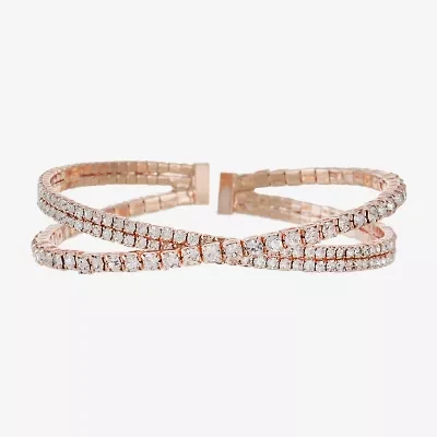 Monet Jewelry Timeless Rose Gold Womens Cuff Bracelet