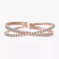 Monet Jewelry Timeless Rose Gold Womens Cuff Bracelet