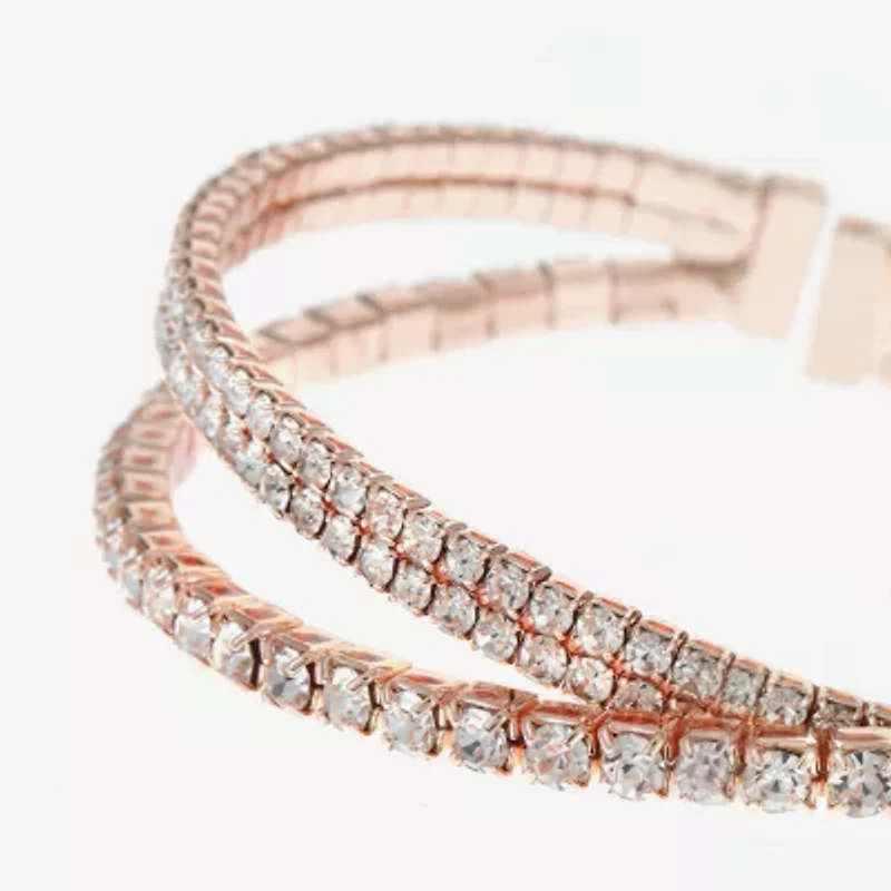 Monet Jewelry Timeless Rose Gold Womens Cuff Bracelet