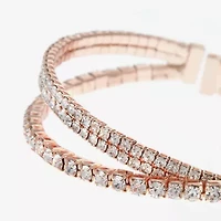 Monet Jewelry Timeless Rose Gold Womens Cuff Bracelet