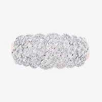 (G-H / Si1-Si2) Womens 3/4 CT. T.W. Lab Grown White Diamond 10K Rose Gold Band