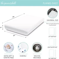 The Peanutshell Day And Night 3-pc. Playard Sheet