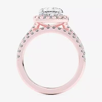 G-H / Si1-Si2) Womens / CT. T.W. Lab Grown White Diamond 14K Gold Pear Side Stone Halo Bridal Set