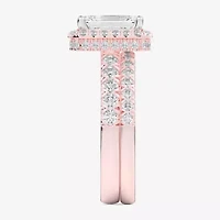 G-H / Si1-Si2) Womens / CT. T.W. Lab Grown White Diamond 14K Gold Side Stone Halo Bridal Set