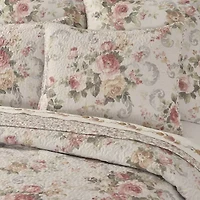 Royal Court Chablis Floral Quilt Set