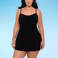 Sonnet Shores Womens Plus Swim Dress