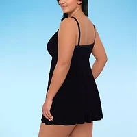 Sonnet Shores Womens Plus Swim Dress