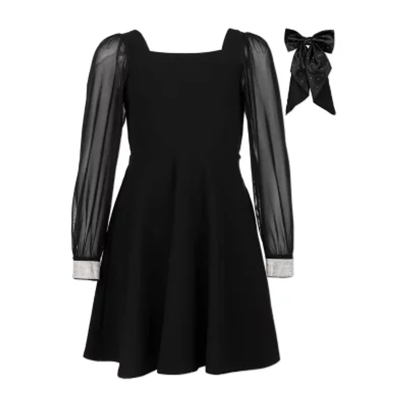 Speechless Big Kid Girls Long Sleeve Skater Dress