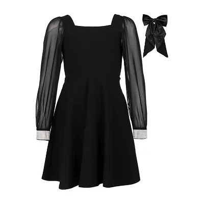 Speechless Big Kid Girls Long Sleeve Skater Dress