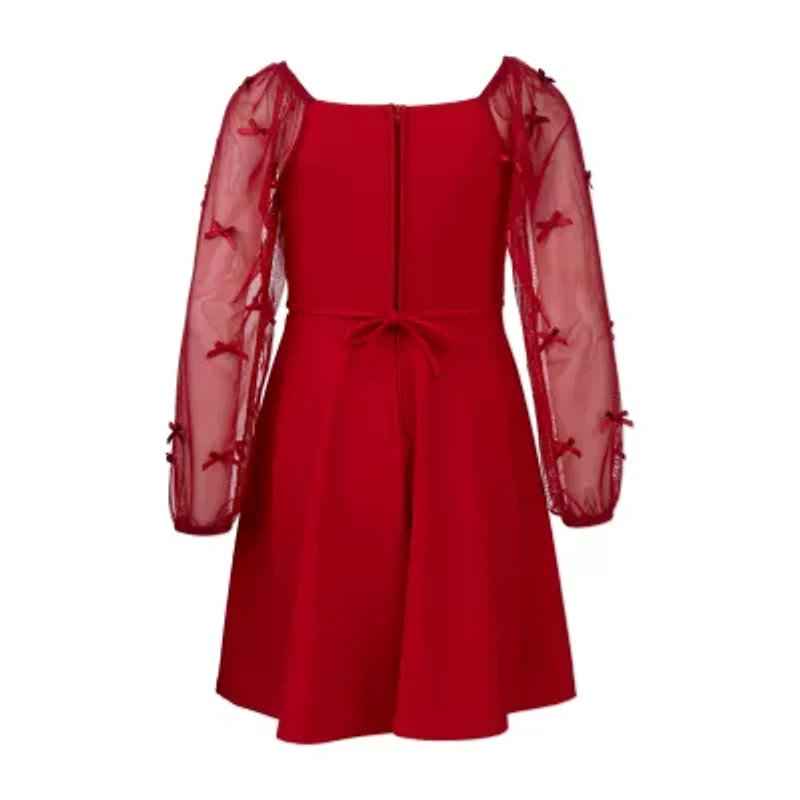 Speechless Big Kid Girls Long Sleeve Skater Dress